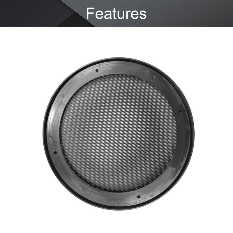 Fielect 2Pcs 6.5inch Speaker Grill Cover Mesh Speaker Grill Decorative Circle Woofer Guard Protector Cover Audio Accessories Black Cloth Cover with 8 Screws - Image 4